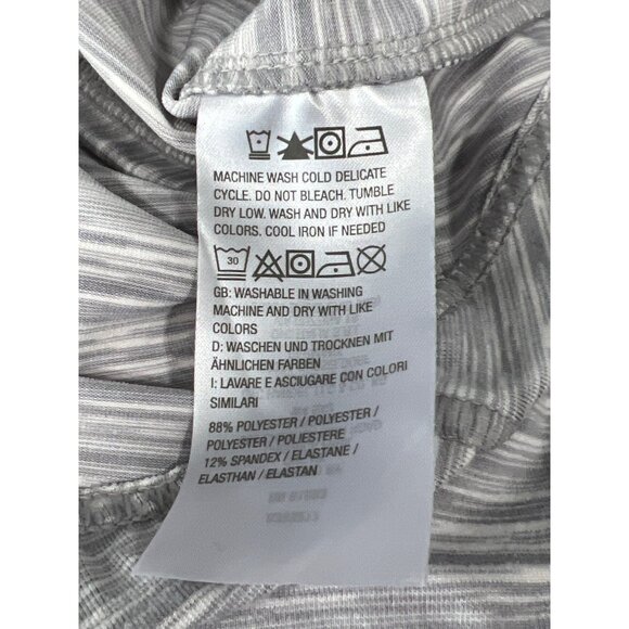 Zuda Space Dye Knit Tank with Seaming Detail Womens S Gray White Athleisure NEW - Picture 5 of 7